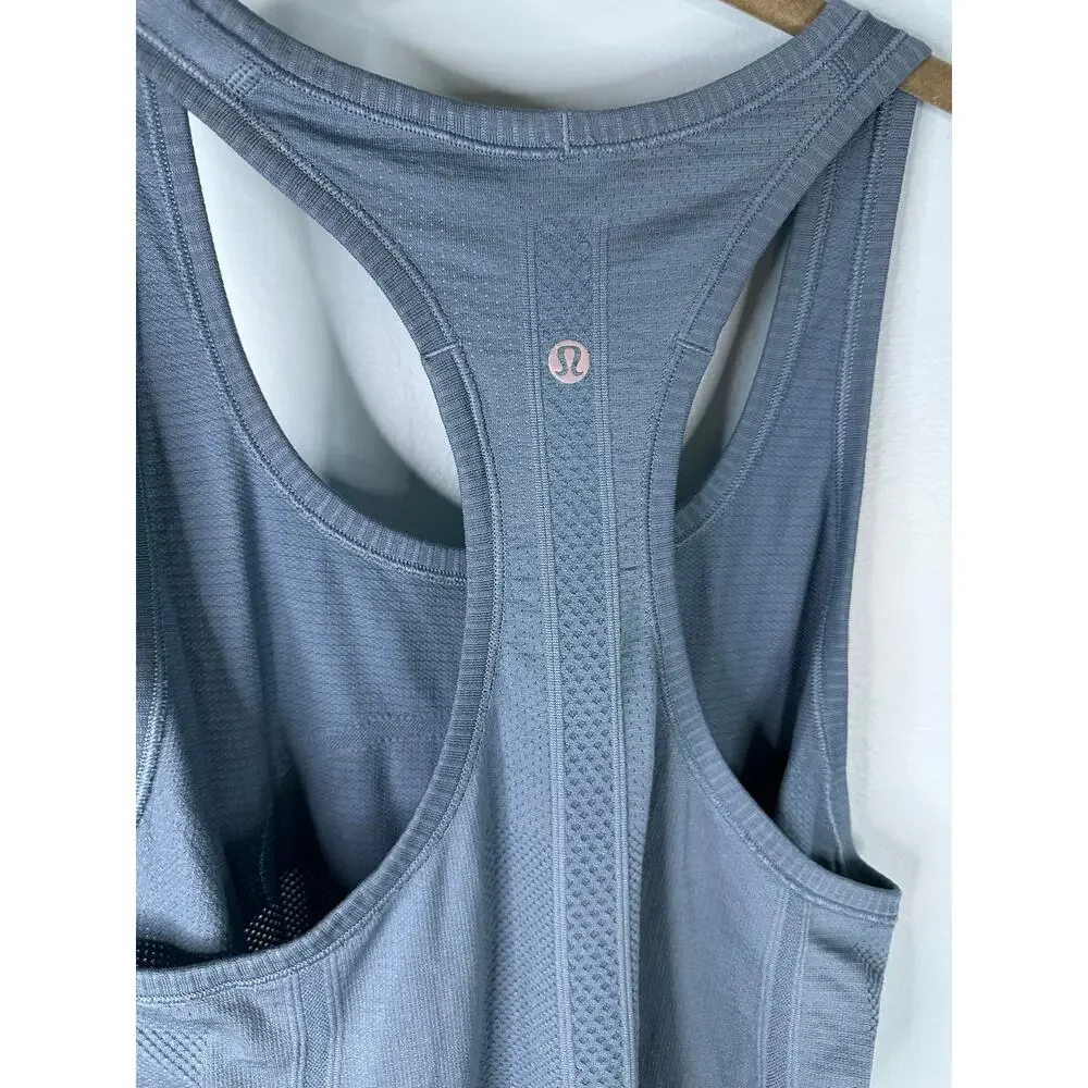 Lululemon Swiftly Tech Racerback in a slate blue color Size 10